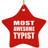 Most Awesome Typist - Star Ornament