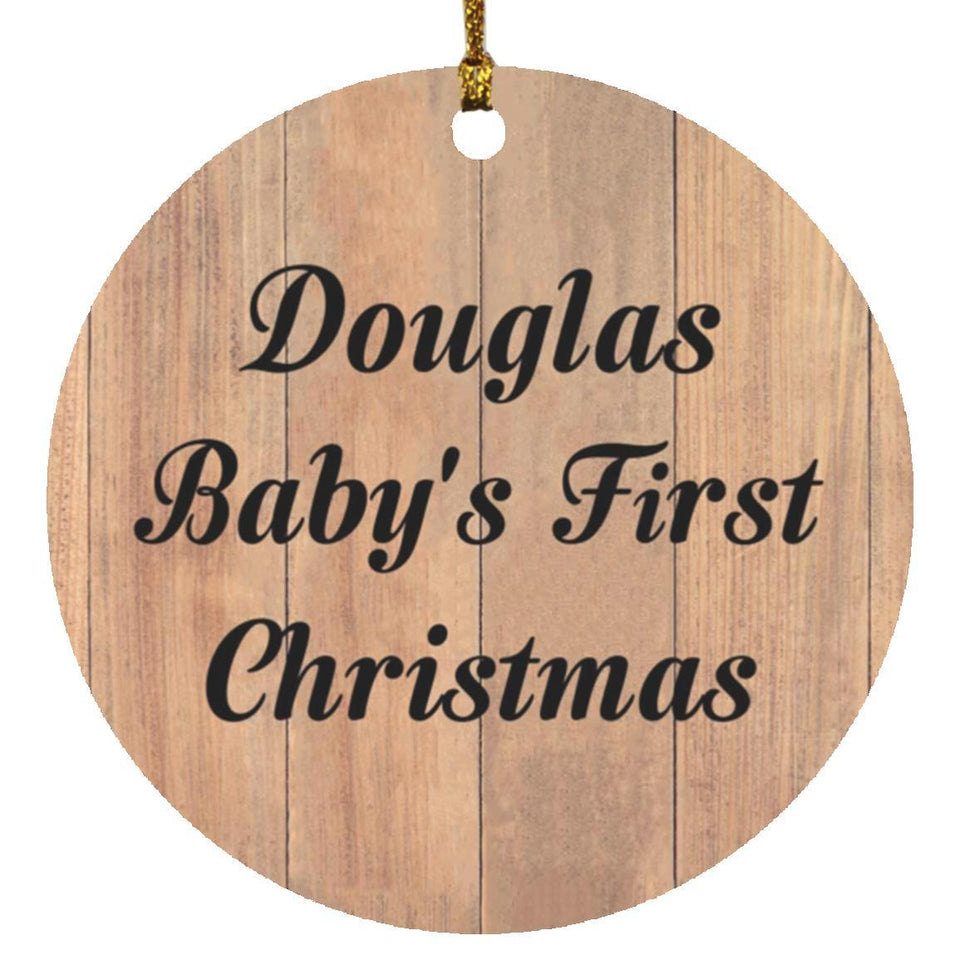 Douglas Baby's First Christmas - Circle Ornament C