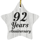 92nd Anniversary 92 Years Anniversary - Star Ornament F