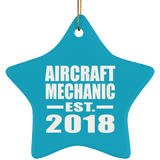 Aircraft Mechanic Established EST. 2018 - Star Ornament