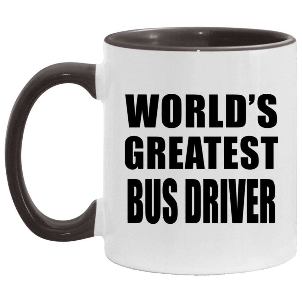 World's Greatest Bus Driver - 11oz Accent Mug Black