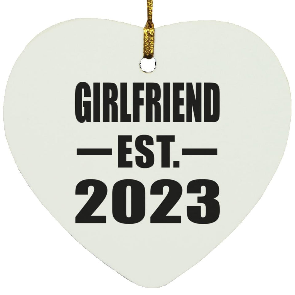 Girlfriend Established EST. 2023 - Heart Ornament