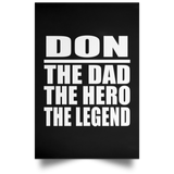 Don The Dad The Hero The Legend - Poster Portrait