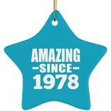 46th Birthday Amazing Since 1978 - Star Ornament