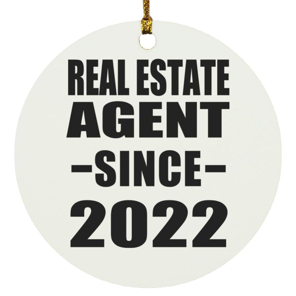 Real Estate Agent Since 2022 - Circle Ornament