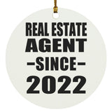 Real Estate Agent Since 2022 - Circle Ornament
