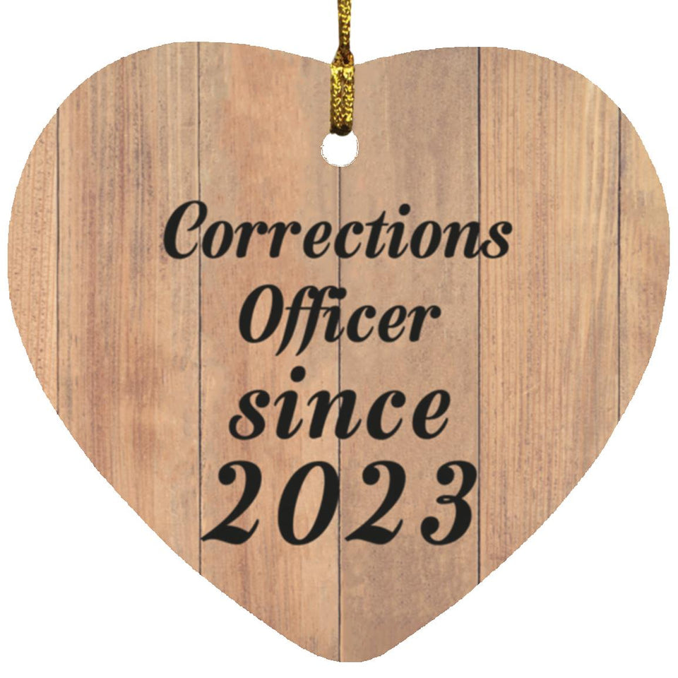 Corrections Officer Since 2023 - Heart Ornament C