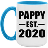 Pappy Established EST. 2020 - 15oz Accent Mug Blue