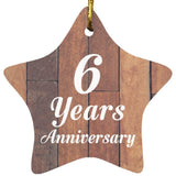 6th Anniversary 6 Years Anniversary - Star Ornament E
