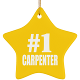 Number One #1 Carpenter - Star Ornament