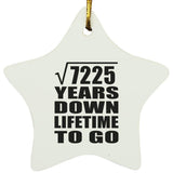 85th Anniversary Square Root of 7225 Years Lifetime To Go - Star Ornament