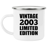 21st Birthday Vintage 2003 Limited Edition - 12oz Camping Mug