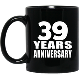 39th Anniversary 39 Years - 11 Oz Coffee Mug Black