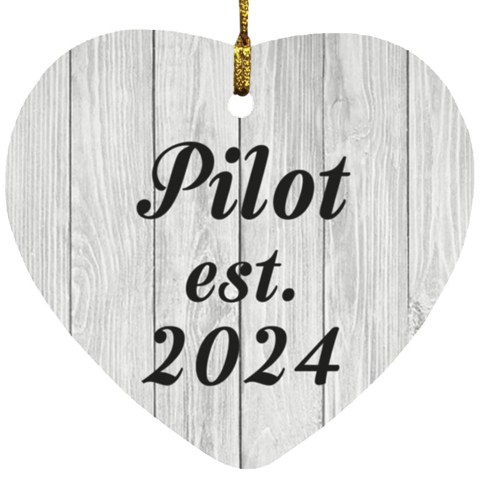 Pilot Established Est. 2024 - Heart Ornament F