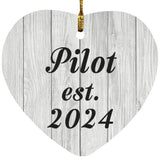 Pilot Established Est. 2024 - Heart Ornament F