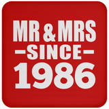 38th Anniversary Mr & Mrs Since 1986 - Drink Coaster