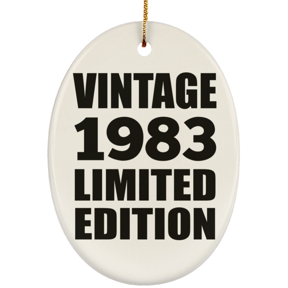 41st Birthday Vintage 1983 Limited Edition - Oval Ornament