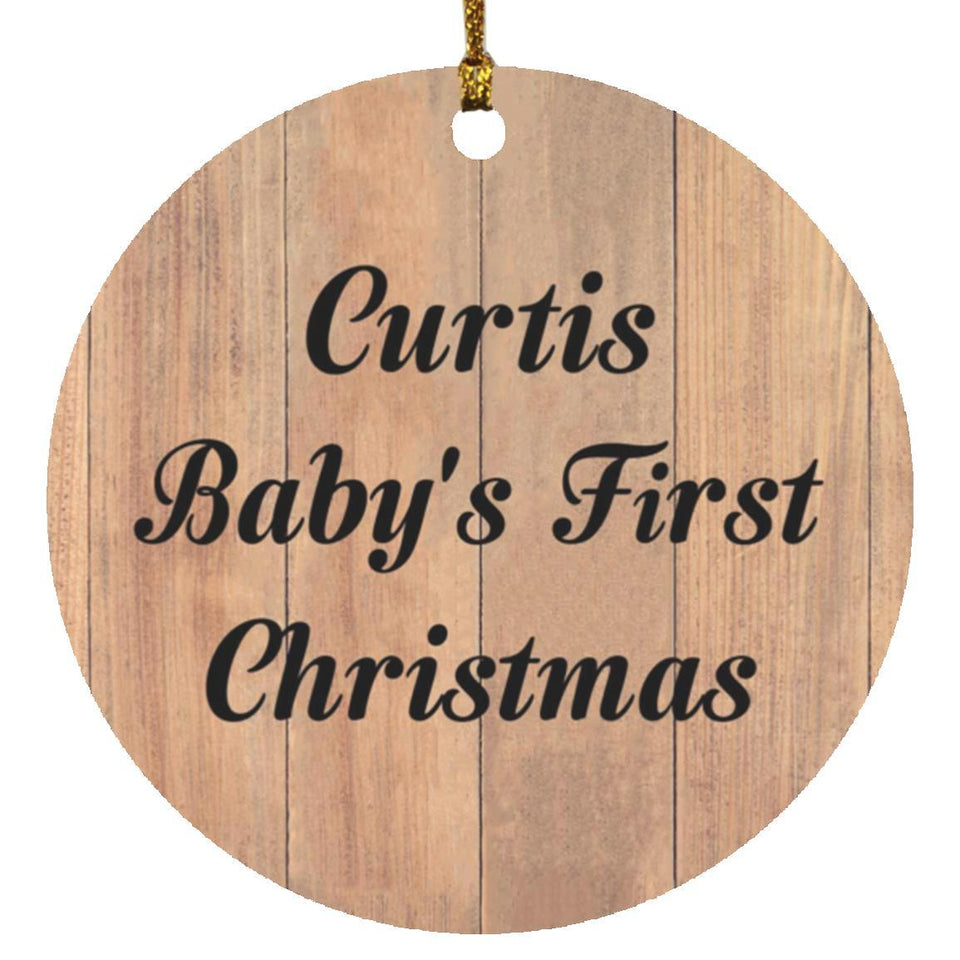 Curtis Baby's First Christmas - Circle Ornament C