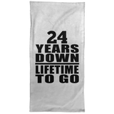 24th Anniversary 24 Years Down Lifetime To Go - Hand Towel