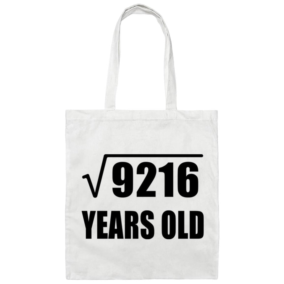 96th Birthday Square Root of 9216 Years Old - Tote Bag White