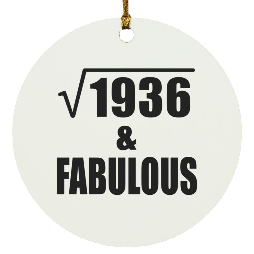44th Birthday Square Root of 1936 & Fabulous - Circle Ornament