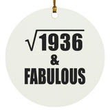 44th Birthday Square Root of 1936 & Fabulous - Circle Ornament