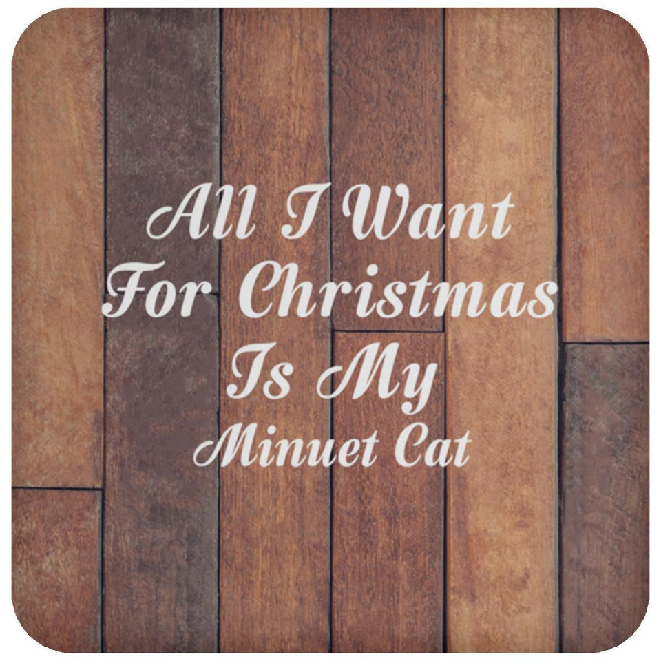 All I Want For Christmas Is My Minuet Cat - Drink Coaster E