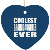 Coolest Granddaughter Ever - Heart Ornament