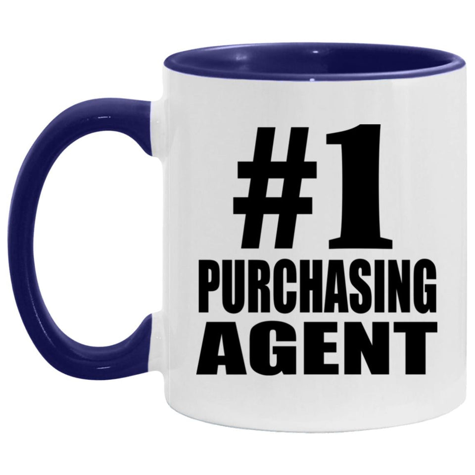 Number One #1 Purchasing Agent - 11oz Accent Mug Purple