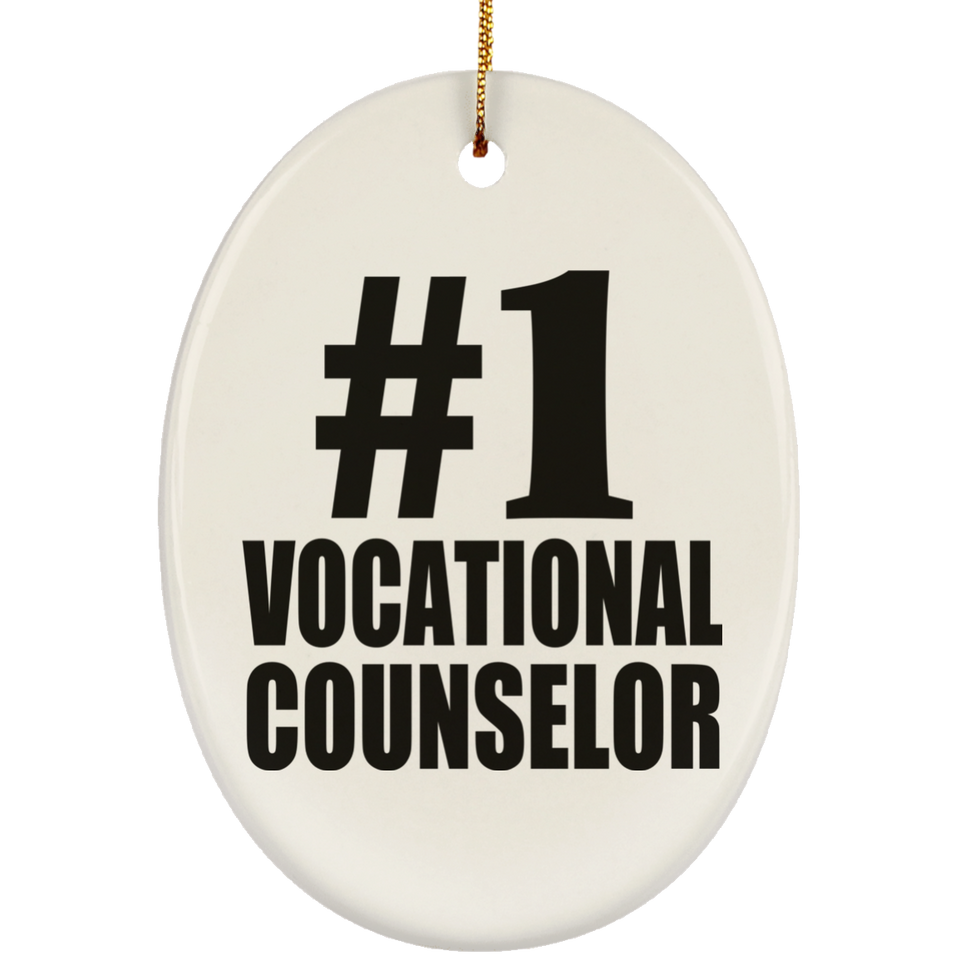 Number One #1 Vocational Counselor - Oval Ornament