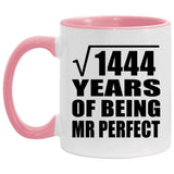 38th Anniversary Square Root of 1444 Years of Mr Perfect - 11oz Accent Mug Pink