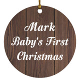 Mark Baby's First Christmas - Circle Ornament D