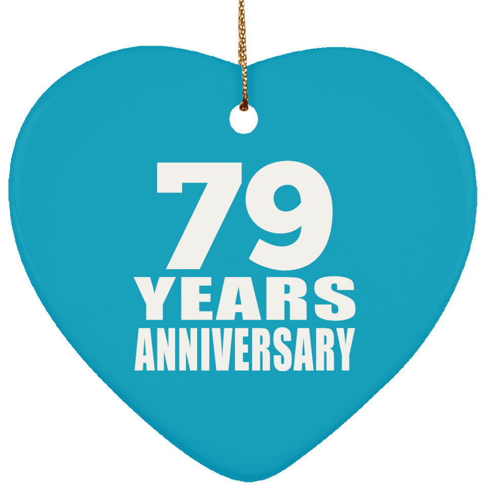 79th Anniversary 79 Years - Heart Ornament