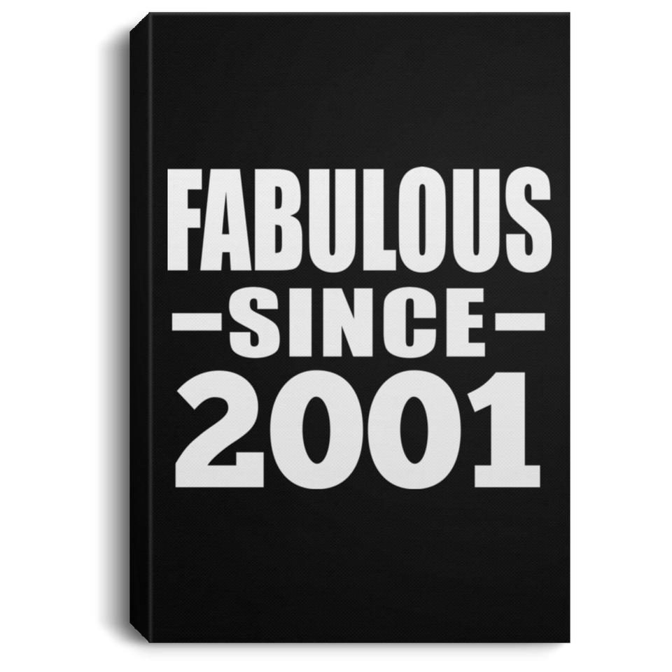 23rd Birthday Fabulous Since 2001 - Canvas Portrait