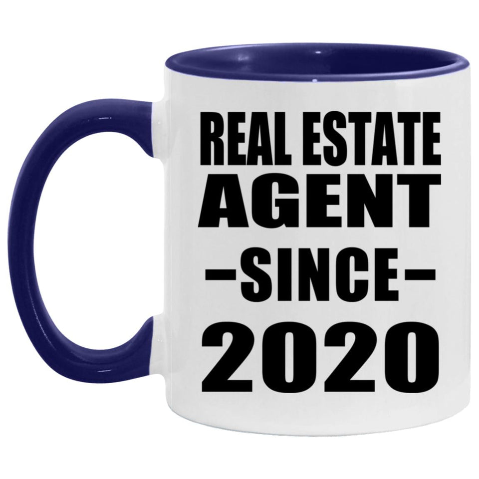 Real Estate Agent Since 2020 - 11oz Accent Mug Purple