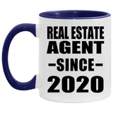 Real Estate Agent Since 2020 - 11oz Accent Mug Purple