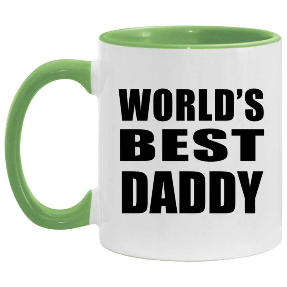 World's Best Daddy - 11oz Accent Mug Green