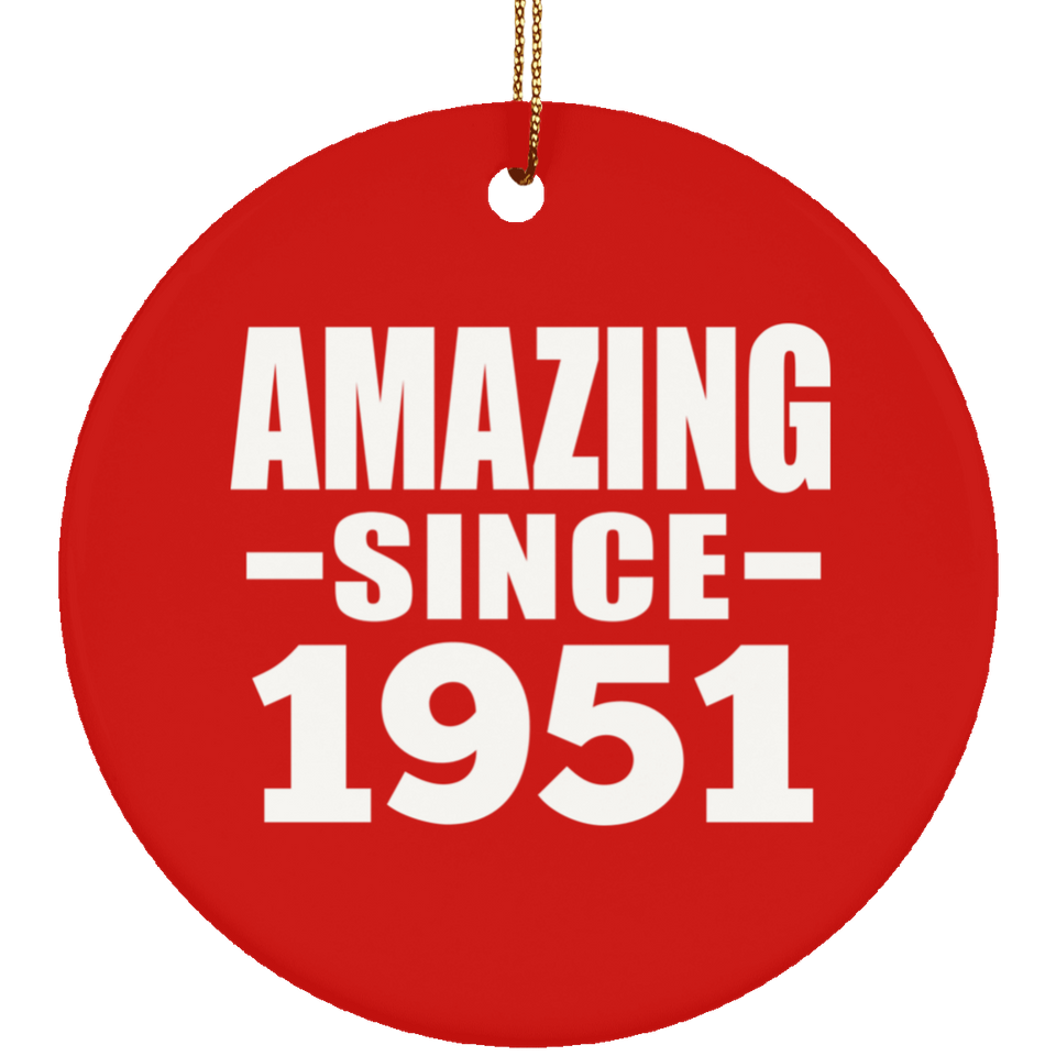 73rd Birthday Amazing Since 1951 - Circle Ornament