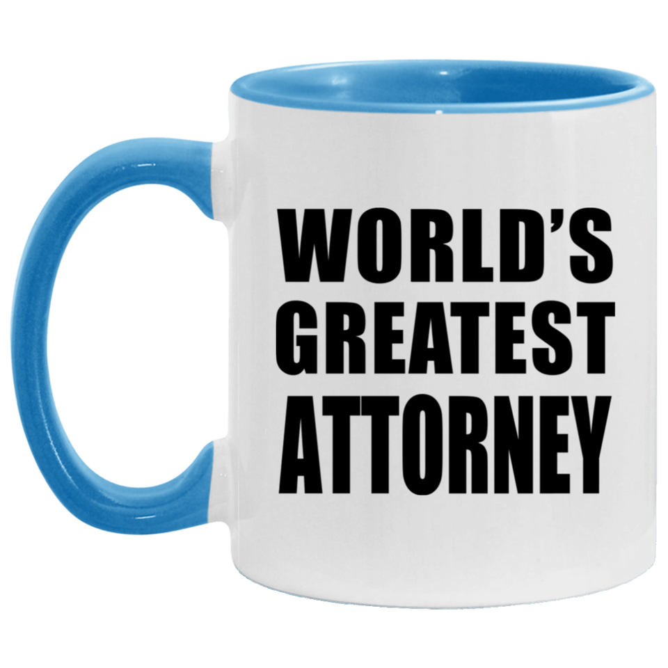 World's Greatest Attorney - 11oz Accent Mug Blue