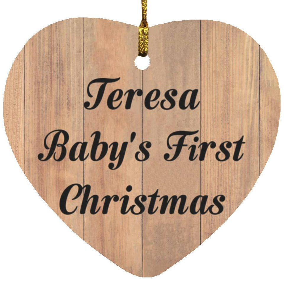Teresa Baby's First Christmas - Heart Ornament C