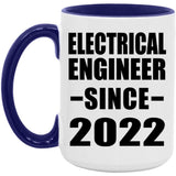 Electrical Engineer Since 2022 - 15oz Accent Mug Purple
