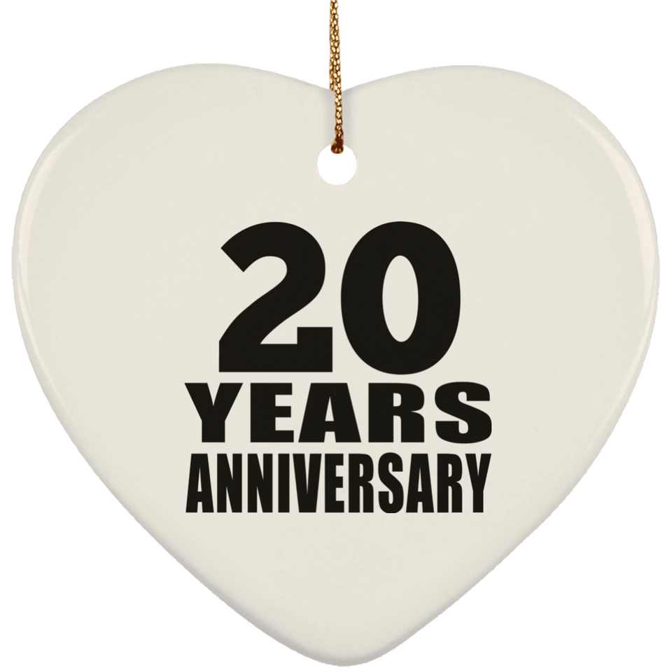 20th Anniversary 20 Years - Heart Ornament
