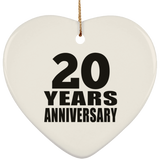 20th Anniversary 20 Years - Heart Ornament