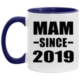 Mam Since 2019 - 11oz Accent Mug Purple