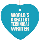 World's Greatest Technical Writer - Heart Ornament