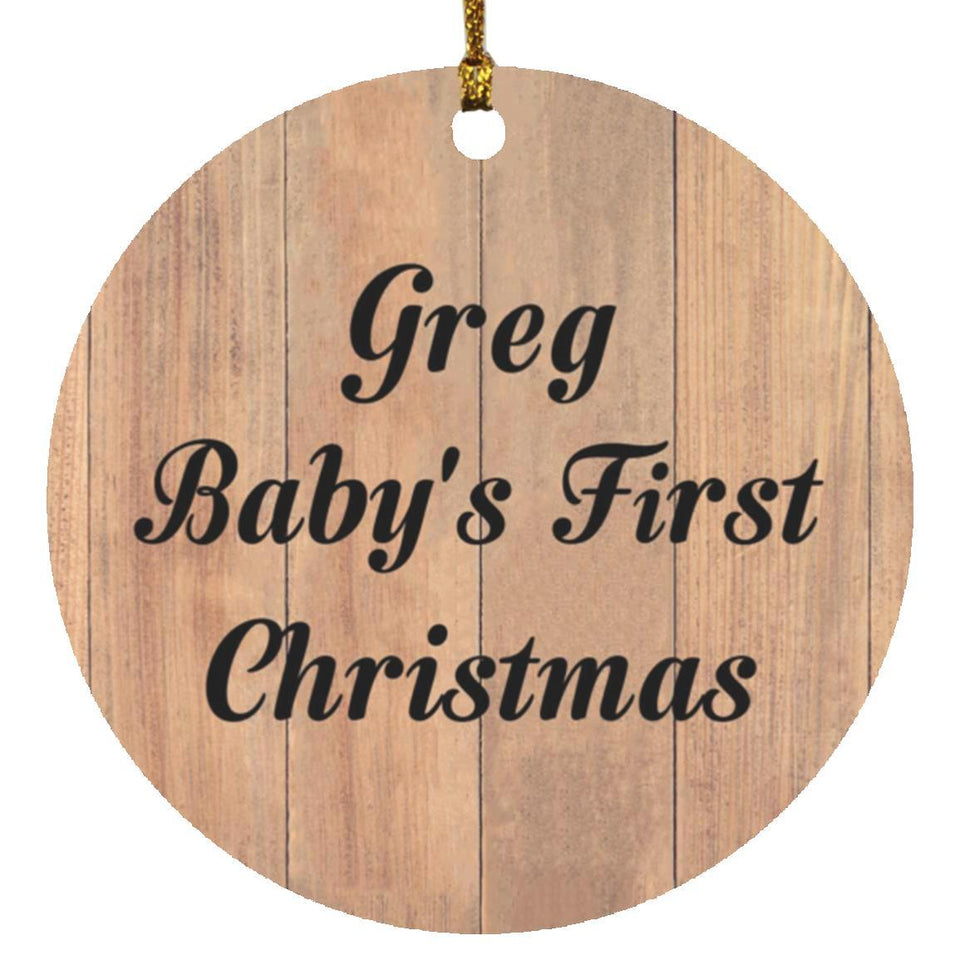 Greg Baby's First Christmas - Circle Ornament C