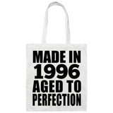 28th Birthday Made In 1996 Aged to Perfection - Tote Bag White