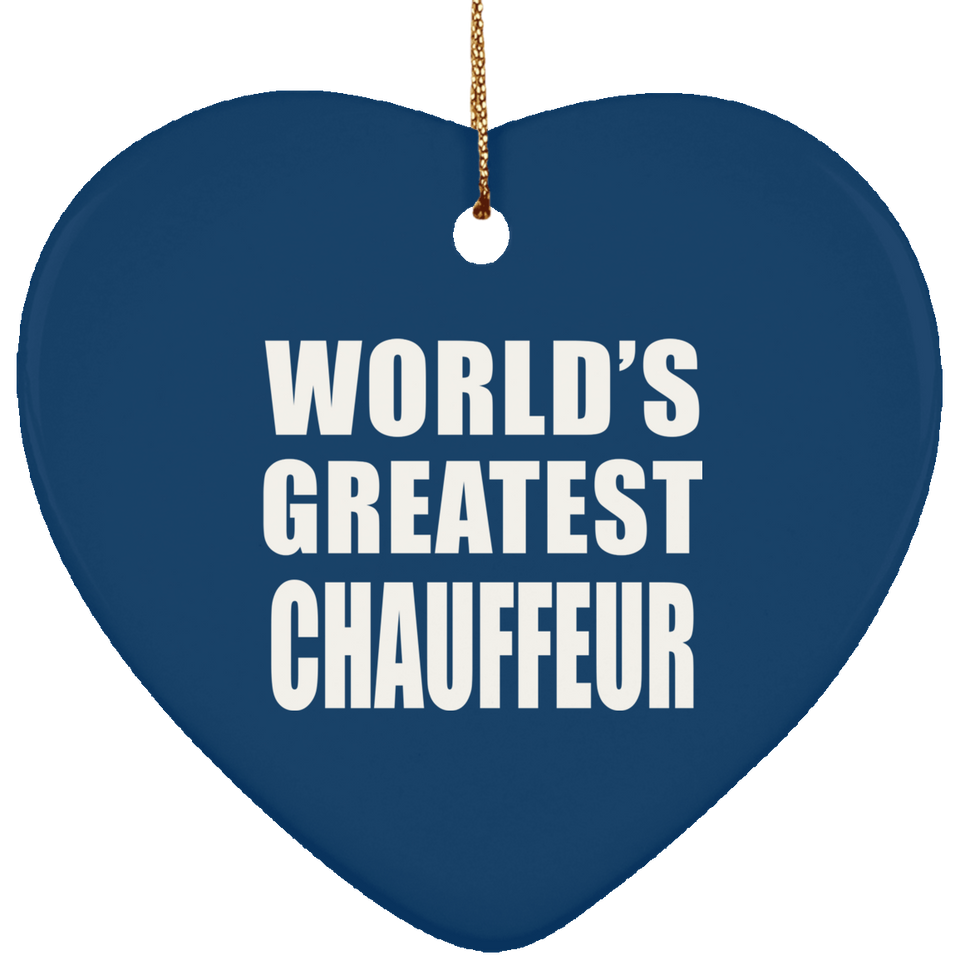 World's Greatest Chauffeur - Heart Ornament