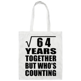 8th Anniversary Square Root of 64 Years Who's Counting - Tote Bag White