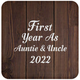 First Year As Auntie & Uncle 2022 - Drink Coaster D